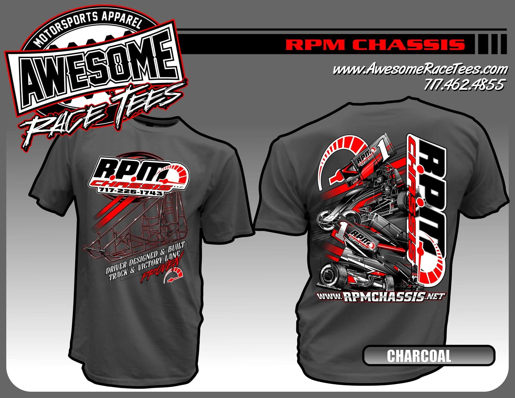 chassis t-shirt charcoal